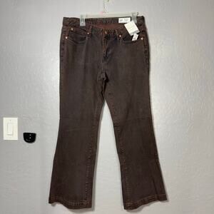 Gap Low Rise Long & Lean Jeans, Dark Brown, 32, 810865